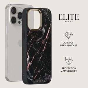 BURGA ELITE IPhone 15 Pro Case 'Rose Gold Marble'